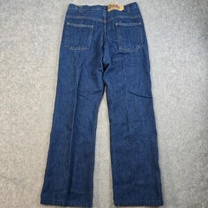 Vintage Bayly Jeans Mens 34x29* Straight Leg Dark Wash Outdoors 90s Made in USA